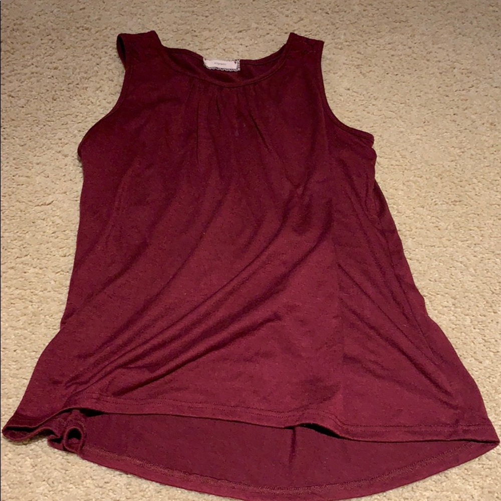 soprano maroon lace tank top